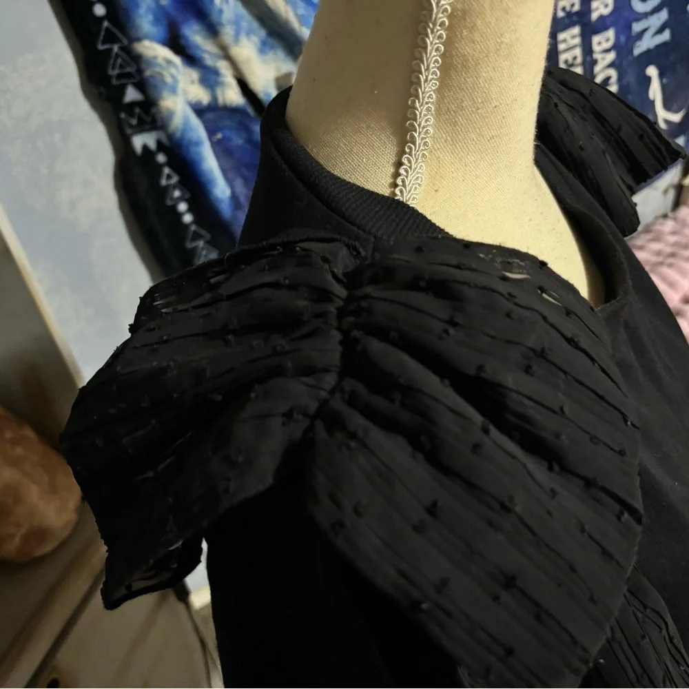 Zara Women's Black bow Sweater medium - Picture 5 of 10